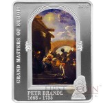 Cook Islands PETR BRANDL series MASTERPIECES OF ART $5 Colored Silver Coin Proof 2010